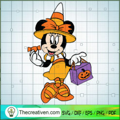 Minnie Halloween Costume SVG, Pumpkin SVG, Halloween SVG