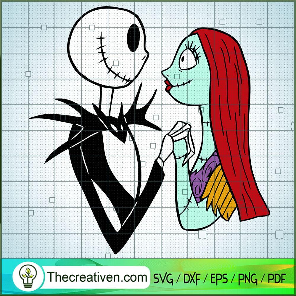 Jack And Sally Handgrip SVG Cut File for Cricut & Silhouette 1 Jack And Sally Handgrip SVG Cut File for Cricut & Silhouette