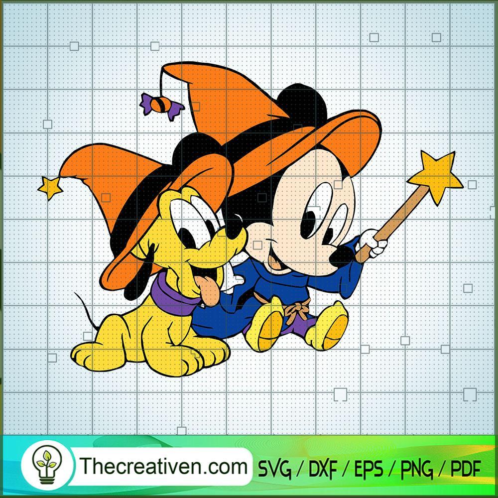 Mickey And Pluto Witch Hat SVG Cut File for Cricut & Silhouette 1 Mickey And Pluto Witch Hat SVG Cut File for Cricut & Silhouette