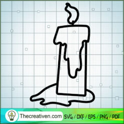 Candle SVG Free, Draw Outline SVG Free, Free SVG For Cricut Silhouette