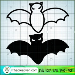Two Bat Free SVG Cut File for Cricut & Silhouette