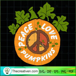 Autumn Halloween Peace SVG Cut File for Cricut & Silhouette
