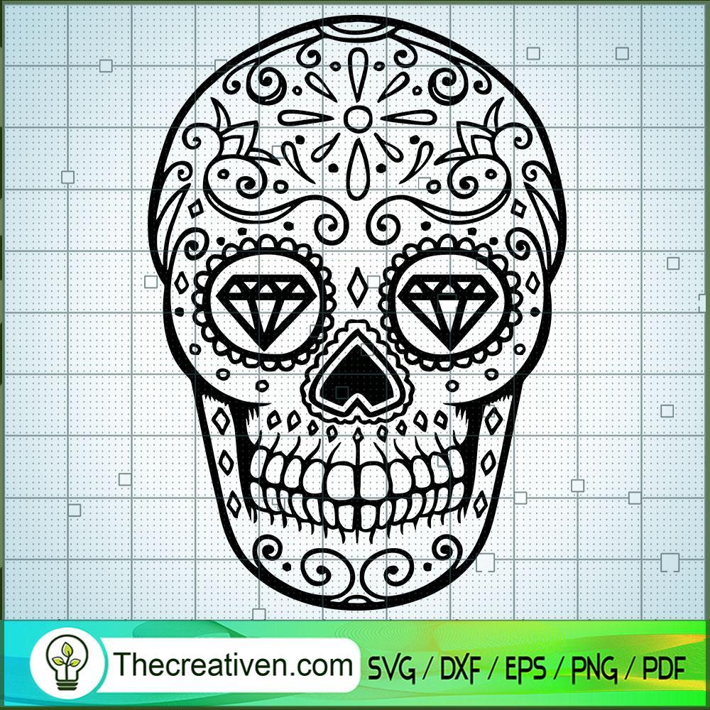 Pattern Skull SVG Cut File for Cricut & Silhouette Design 39007 1 Pattern Skull SVG Cut File for Cricut & Silhouette Design 39007