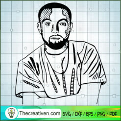 Outline Mac Miller SVG Cut File for Cricut & Silhouette