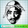 Tupac Black Brushstrokes SVG Cut File for Cricut & Silhouette