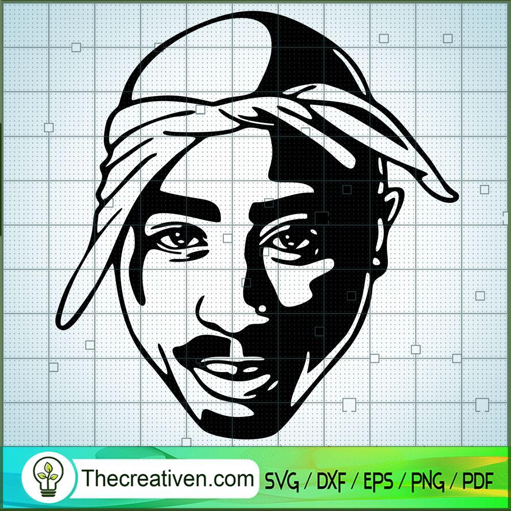 Tupac Black Brushstrokes SVG Cut File for Cricut & Silhouette 1 Tupac Black Brushstrokes SVG Cut File for Cricut & Silhouette