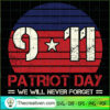 9-11 Patriot Day We Will Nev SVG Cut File for Cricut Design 38521