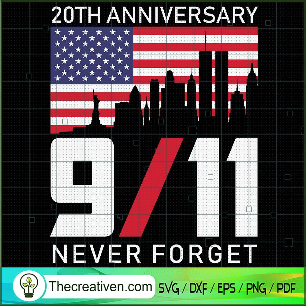 20Th Anniversary 9/11 Never Forget SVG Cut File for Cr Design 38498 1 20Th Anniversary 9/11 Never Forget SVG Cut File for Cr Design 38498