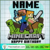 MineCraft Happy Birthday SVG, Minecraft SVG, Gamer SVG 2 number 7 copy 5