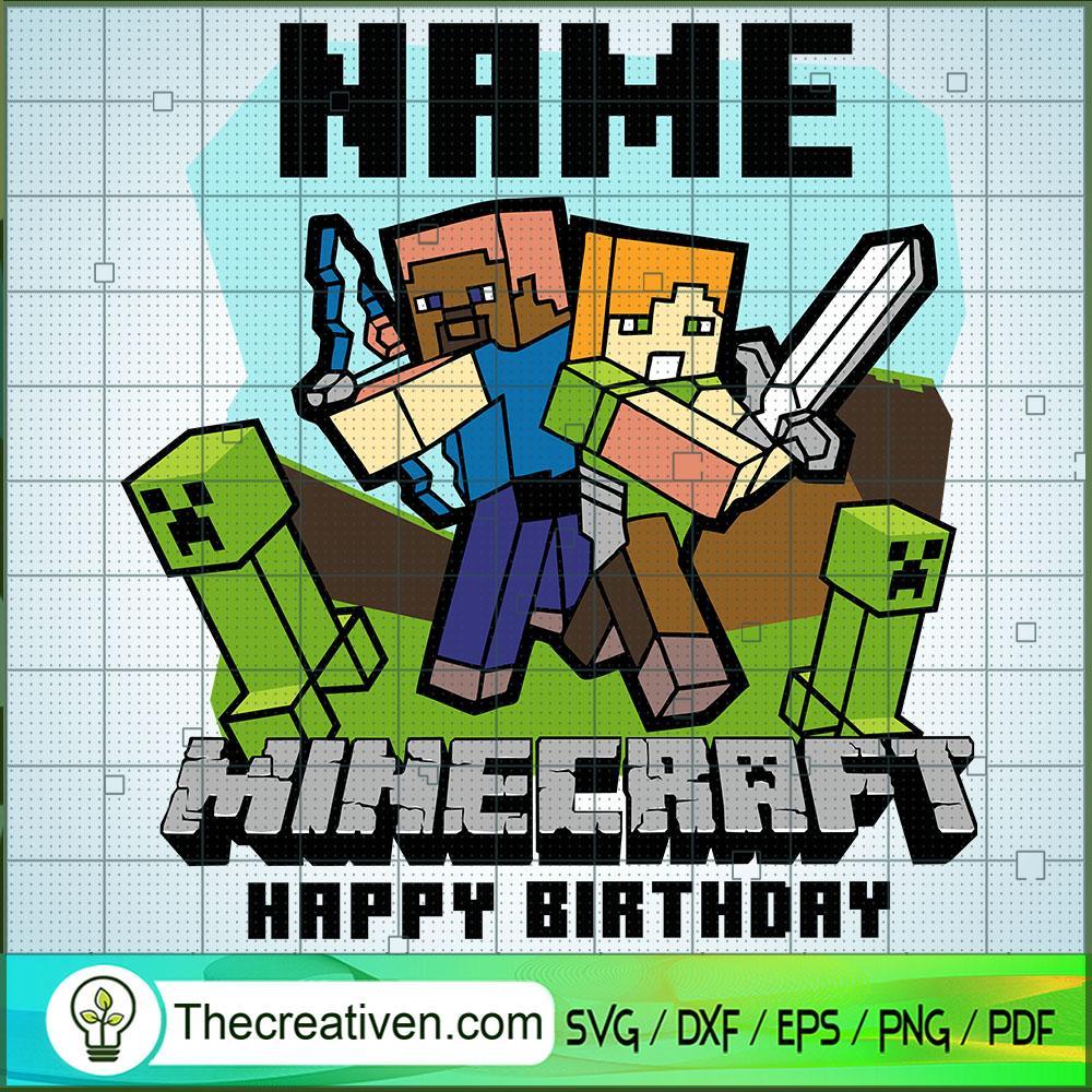 MineCraft Happy Birthday SVG, Minecraft SVG, Gamer SVG 1 MineCraft Happy Birthday SVG, Minecraft SVG, Gamer SVG