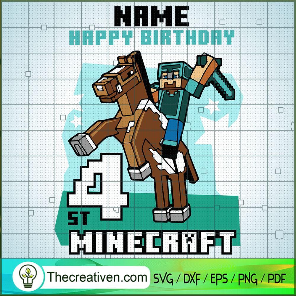Happy Birthday 4th Minecraft SVG, Minecraft SVG, Gamer SVG 1 Happy Birthday 4th Minecraft SVG, Minecraft SVG, Gamer SVG