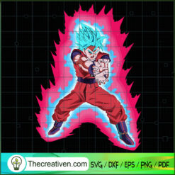 Goku Super Saiyan Rose Boom SVG Cut File for Cricut & Silhouette