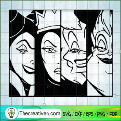 Four Bad Witches SVG, Disney Bad Witches SVG, Halloween SVG