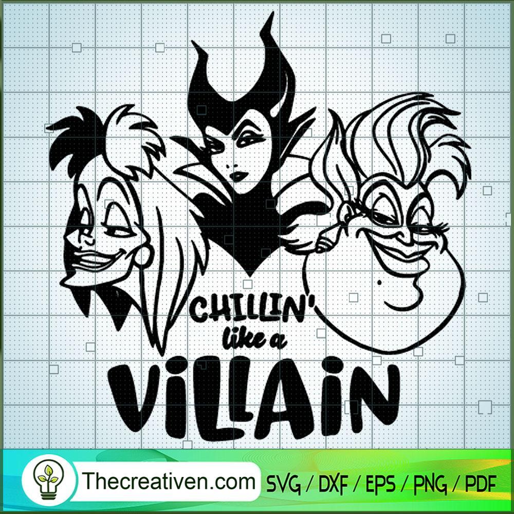 Chillin Like a Villain Bad W SVG Cut File for Cricut 1 Chillin Like a Villain Bad W SVG Cut File for Cricut