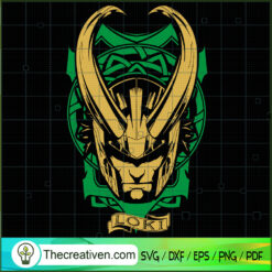 Loki Head Casco SVG Cut File for Cricut & Silhouette