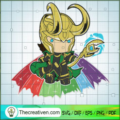Loki Colorful SVG Cut File for Cricut & Silhouette