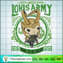 Cute Loki Army SVG Cut File for Cricut & Silhouette