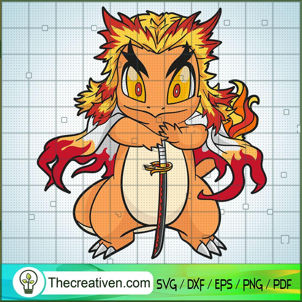 Kyojuro X Charmander SVG, Kimetsu SVG, Pokemon SVG 1 Kyojuro X Charmander SVG, Kimetsu SVG, Pokemon SVG