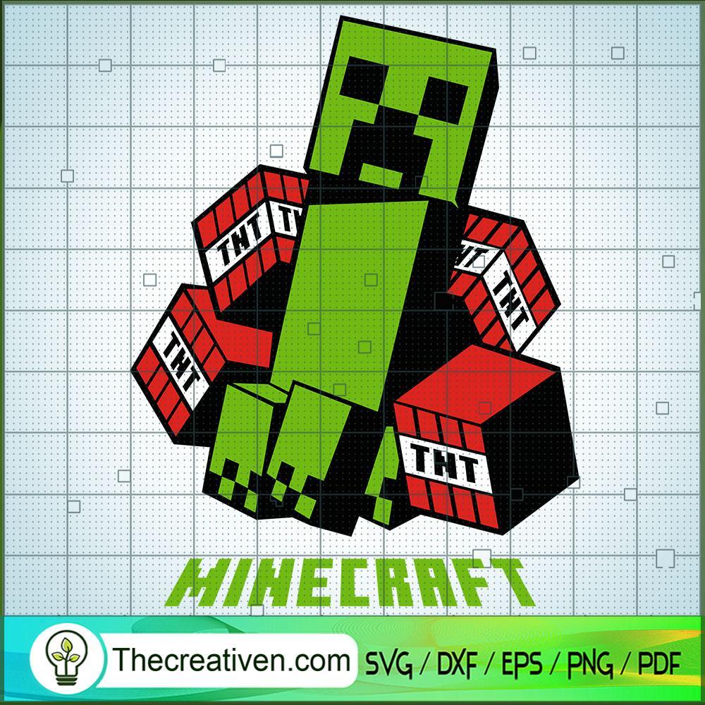 Creeper And TNT SVG, Minecraft SVG, Gamer SVG 1 Creeper And TNT SVG, Minecraft SVG, Gamer SVG