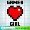 Gamer Love Girl Minecraft SVG, Minecraft SVG, Gamer SVG 3 number 2 copy 1