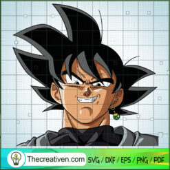 Head Black Goku Dragon Ball Super SVG, Dragon Ball SVG, Goku SVG
