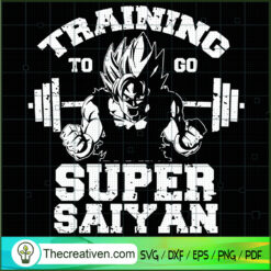 Training To Go Super Saiyan Son Goku SVG, Dragon Ball SVG, Goku SVG