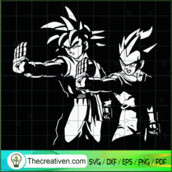 Goku and Vegeta Fight Together SVG, Dragon Ball SVG, Goku SVG