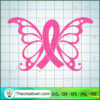 Butterfly Cancer Free SVG Cut File for Cricut & Silhouette