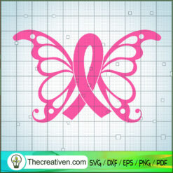 Butterfly Cancer Free SVG Cut File for Cricut & Silhouette
