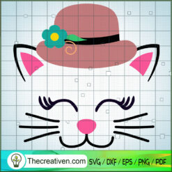 Cat Wear Hat SVG Free, Cat SVG Free, Free SVG For Cricut Silhouette