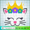 Cat Crown Head SVG Free, Cat SVG Free, Free SVG For Cricut Silhouette