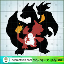 Charmander Evolution SVG, Pokemon SVG, Pokemon Ball SVG