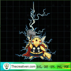 Pikachu Thor SVG Cut File for Cricut & Silhouette