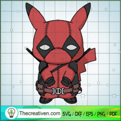 Pikachu Dead Pool SVG Cut File for Cricut & Silhouette