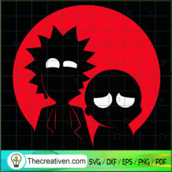 Rick And Morty Shadow Red Circle SVG Cut File for Cricut & Silhouette