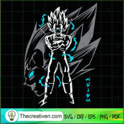 Goku Head Shadow SVG, Goku SVG, Dragon Ball Z SVG