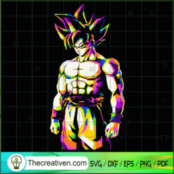 Goku Colorful Art SVG, Goku SVG, Dragon Ball Z SVG