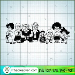 Dragon Ball Z Characters SVG, Goku SVG, Dragon Ball Z SVG