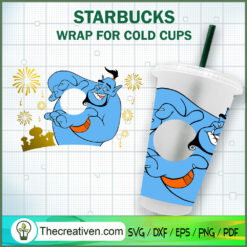 Aladdin Starbucks Cup SVG, Starbucks Cold Cup Full Wrap SVG