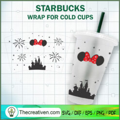Disney Minnie Starbucks Cup SVG, Starbucks Cold Cup Full Wrap SVG