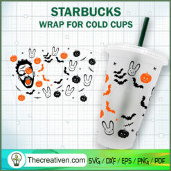 Bad Bunny Halloween Starbucks Cup SVG Cut File for Cricut & Silhouette