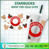 Mickey Head Starbucks Cup SVG, Starbucks Cold Cup Full Wrap SVG