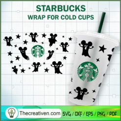 Boo Halloween Starbucks Cup SVG, Starbucks Cold Cup Full Wrap SVG