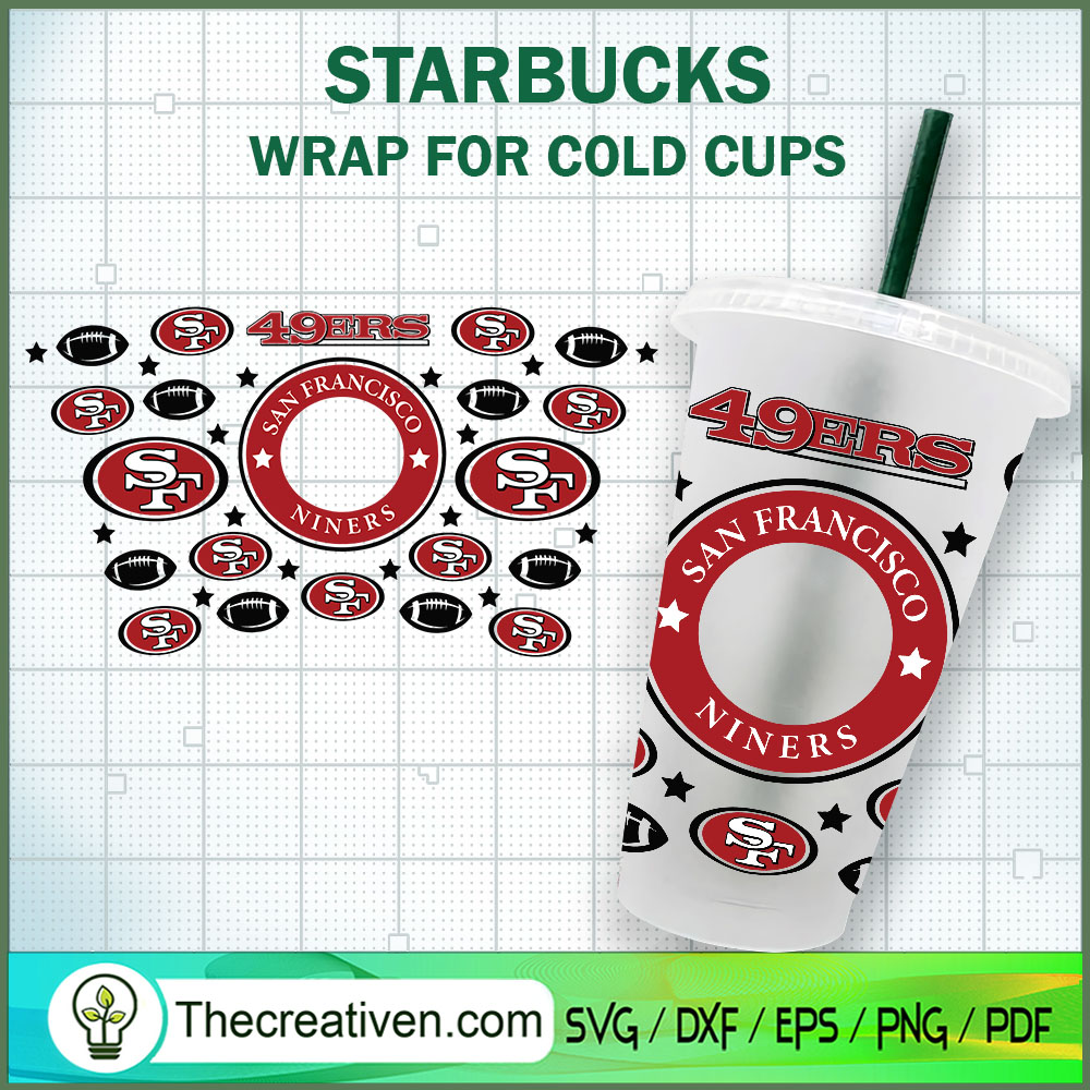 Sanfrancisco Niners Starbucks Cup SVG Cut File for Cricut & Silhouette 1 Sanfrancisco Niners Starbucks Cup SVG Cut File for Cricut & Silhouette