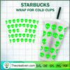 Alien Starbucks Cup SVG, Starbucks Cold Cup Full Wrap SVG