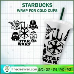 Star Wars Not Hole Starbucks Cup SVG, Starbucks Cold Cup Full Wrap SVG