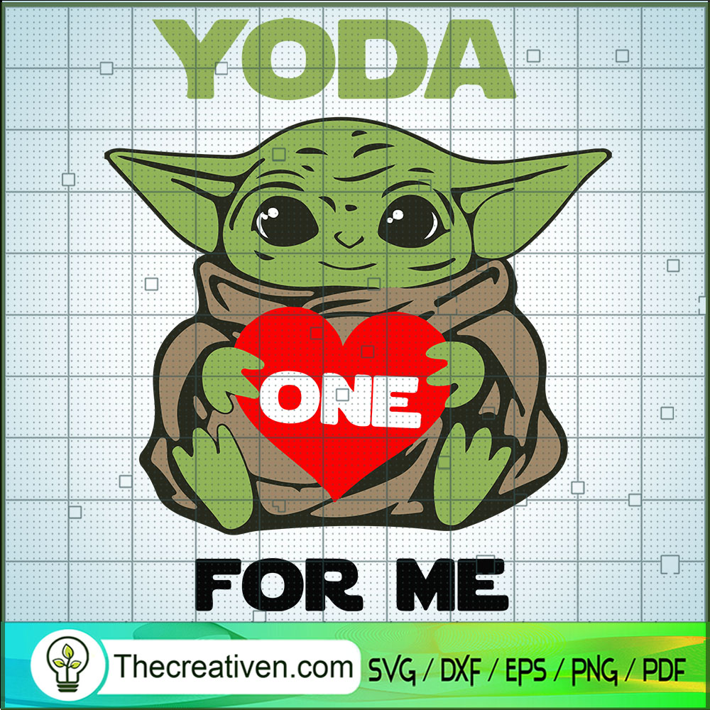 Yoda One For Me SVG, Baby Yoda SVG, Yoda Heart SVG 1 Yoda One For Me SVG, Baby Yoda SVG, Yoda Heart SVG