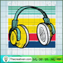 Retro Headphone SVG, Music SVG, Gaming SVG
