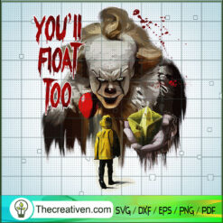 You'll Float Too Pennywise SVG Cut File for Cricut & S Design 55453