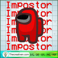 Impostor SVG, Among Us SVG, Among Us Red SVG